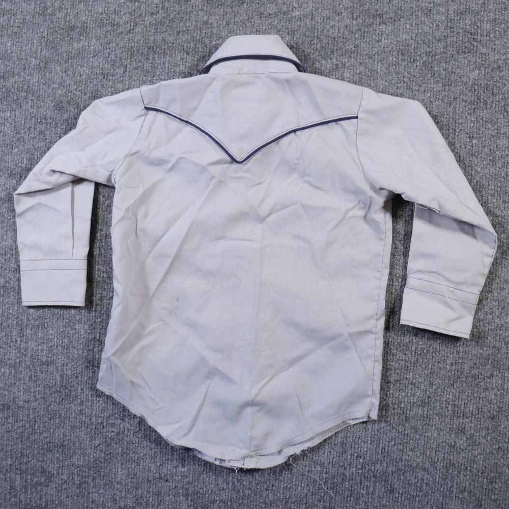 Vintage Frontier Cowboy Pearl Snap Shirt Embroidered Western Country 3T Kids